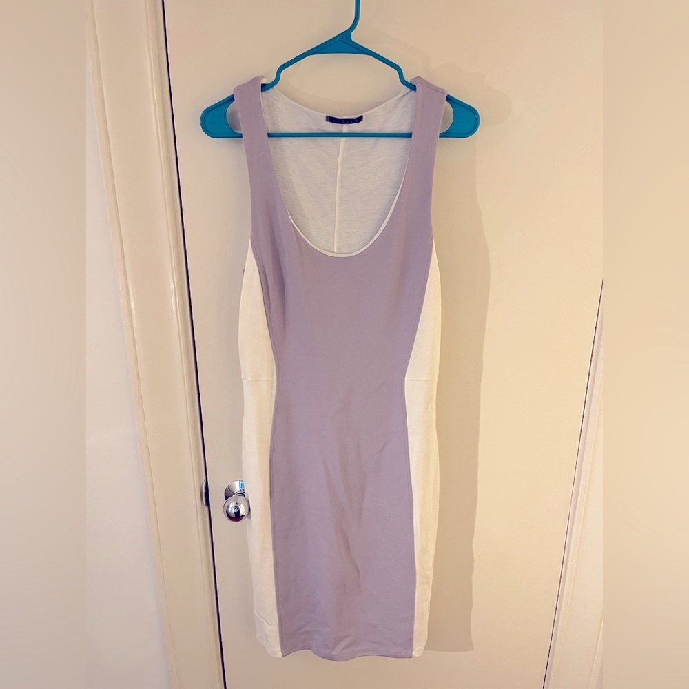 Large Velvet purple and white midi dress